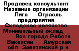 Продавец-консультант › Название организации ­ Лига-1 › Отрасль предприятия ­ Складское хозяйство › Минимальный оклад ­ 25 000 - Все города Работа » Вакансии   . Амурская обл.,Завитинский р-н